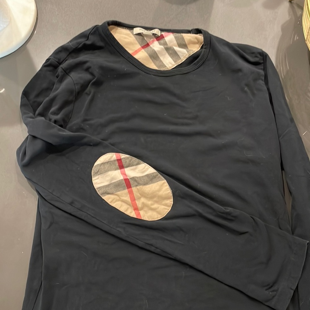 Burberry Black Long Sleeve with elbow patch